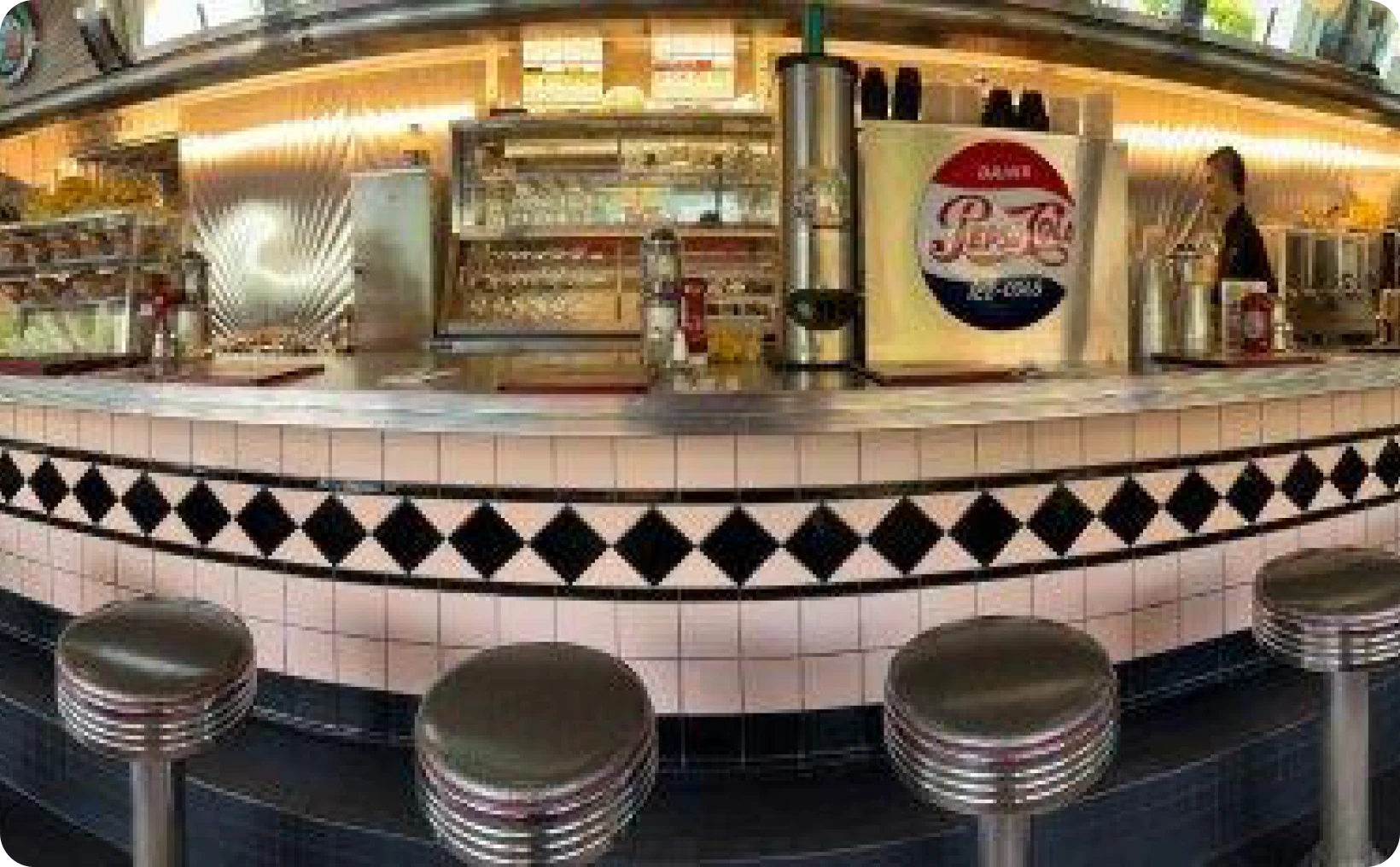 Vintage diner interior decor