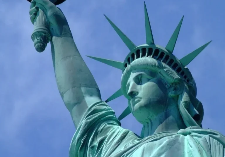 Close-up of Statue of Liberty torch